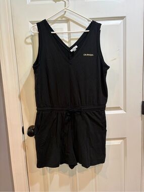 Calvin Klein Black V-Neck Romper